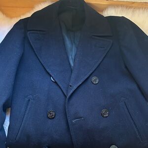 Classic Black Men's Peacoat